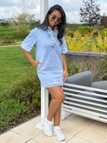 Robe en jeans Janie - Bleu clair