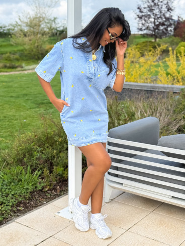 Robe en jeans Janie - Bleu clair