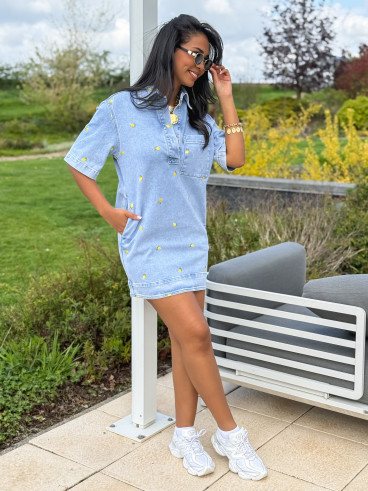 Robe en jeans Janie - Bleu clair