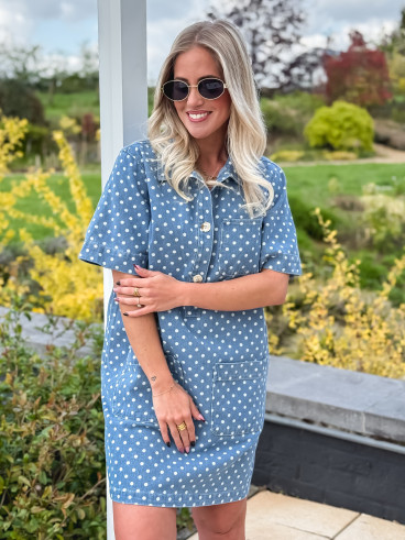 Robe en jeans Ardélya - Bleu