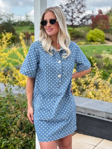 Robe en jeans Ardélya - Bleu