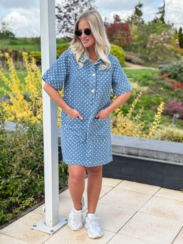 Robe en jeans Ardélya - Bleu