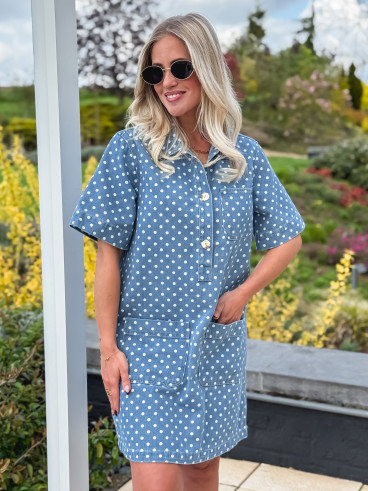 Robe en jeans Ardélya - Bleu