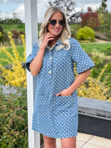 Robe en jeans Ardélya - Bleu