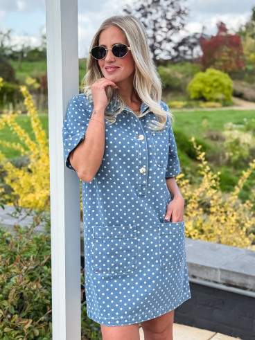Robe en jeans Ardélya - Bleu