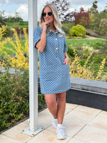 Robe en jeans Ardélya - Bleu