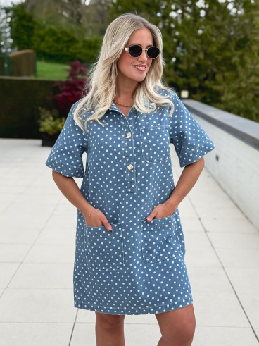 Robe en jeans Ardélya - Bleu