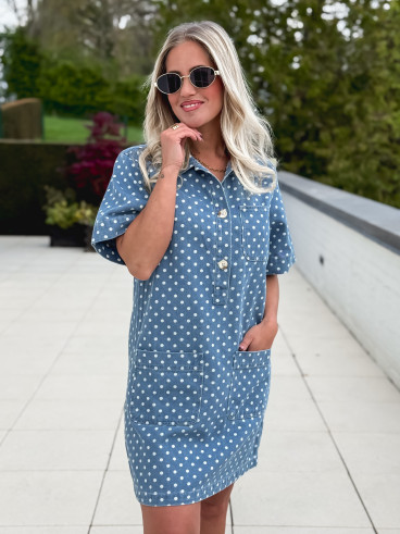 Robe en jeans Ardélya - Bleu
