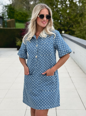 Robe en jeans Ardélya - Bleu