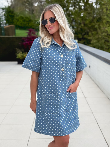Robe en jeans Ardélya - Bleu