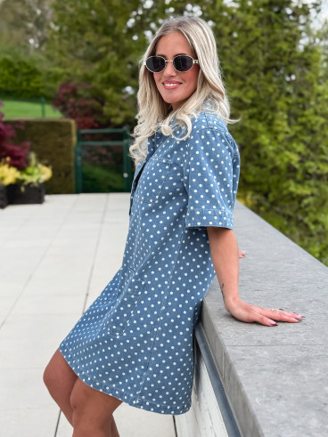 Robe en jeans Ardélya - Bleu