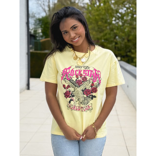 T-shirt "Hard Rock" - Jaune
