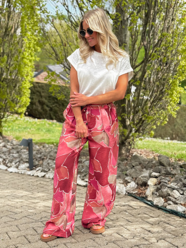 Pantalon à motifs Lalia - Rose