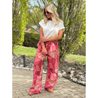 Pantalon à motifs Lalia - Rose
