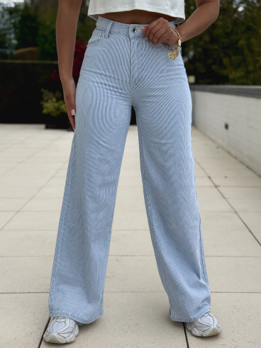 Jeans ligné Astana - Bleu clair