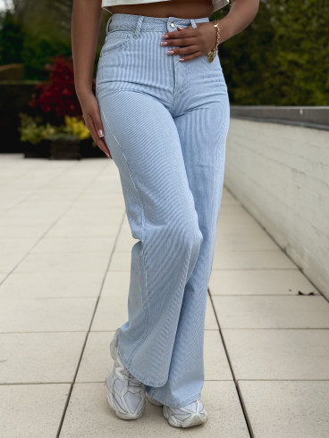 Jeans ligné Astana - Bleu clair