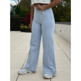 Jeans ligné Astana - Bleu clair