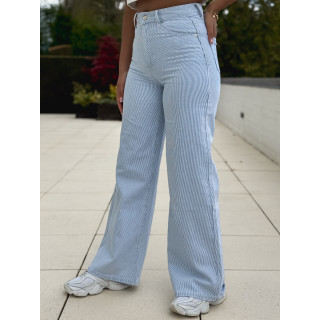 Jeans ligné Astana - Bleu clair