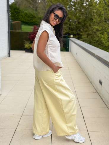 Chemise lignée Anissa - Jaune/Blanc