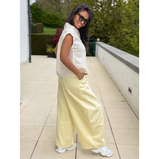 Chemise lignée Anissa - Jaune/Blanc