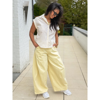 Chemise lignée Anissa - Jaune/Blanc