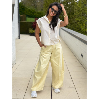 Chemise lignée Anissa - Jaune/Blanc