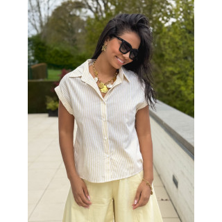 Chemise lignée Anissa - Jaune/Blanc