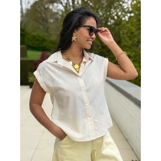 Chemise lignée Anissa - Jaune/Blanc