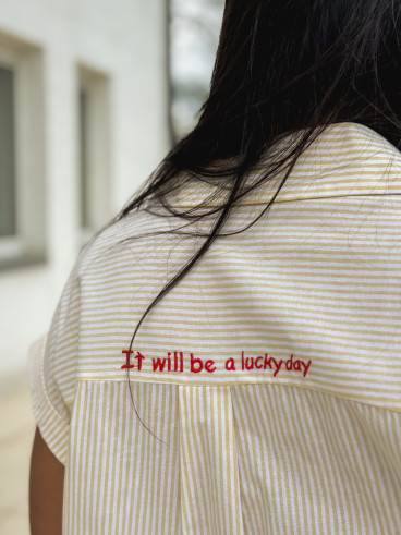 Chemise lignée Anissa - Jaune/Blanc