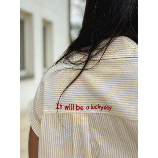 Chemise lignée Anissa - Jaune/Blanc