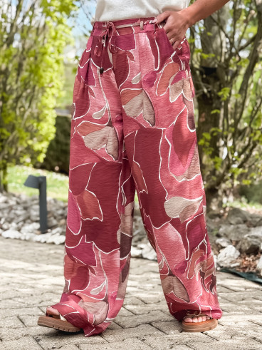 Pantalon à motifs Lalia - Rose