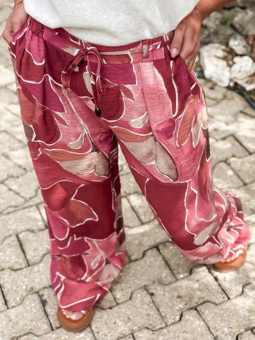 Pantalon à motifs Lalia - Rose