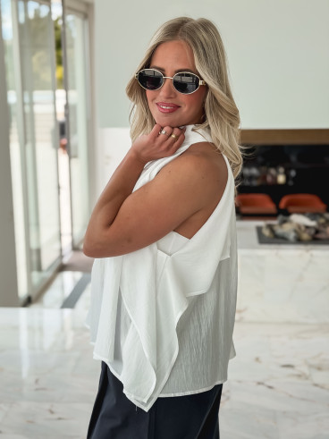 Blouse Nyora - Blanc