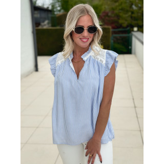 Blouse lignée Mayena - Bleu