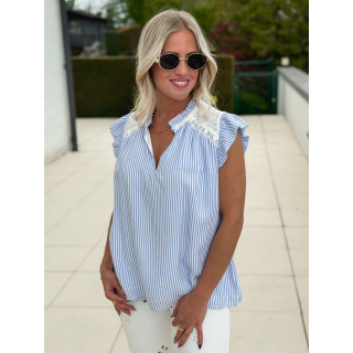 Blouse lignée Mayena - Bleu