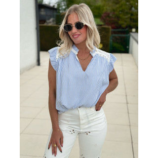 Blouse lignée Mayena - Bleu