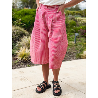 Bermuda Ligné Rosine - Rouge