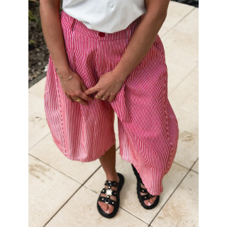 Bermuda Ligné Rosine - Rouge