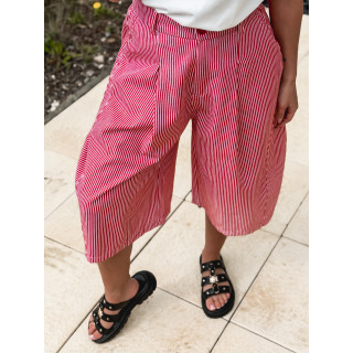 Bermuda Ligné Rosine - Rouge