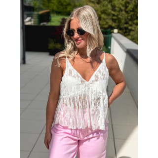 Blouse en dentelle Alita - Blanc