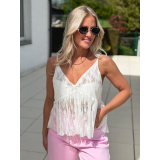 Blouse en dentelle Alita - Blanc