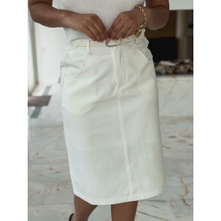 Jupe en jeans Nyssa - Blanc