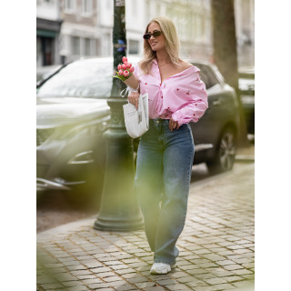 Chemise lignée Georginia - Rose