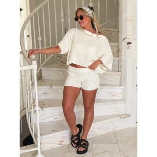 Short en crochet Amel - Blanc