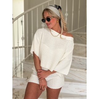 Short en crochet Amel - Blanc