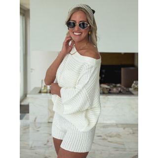 Short en crochet Amel - Blanc