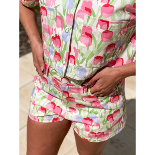 Short à motifs Adelaide - Rose/Vert