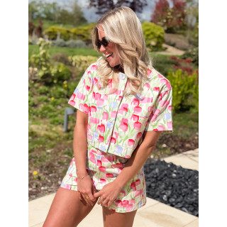 Veste à motifs Adelaide - Rose/Vert