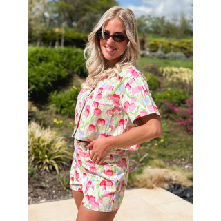 Veste à motifs Adelaide - Rose/Vert