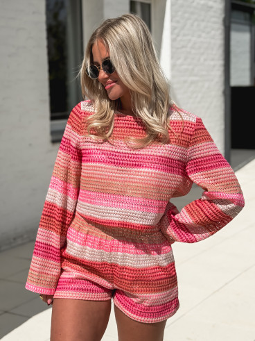 Blouse manches longues Jimena - Rose